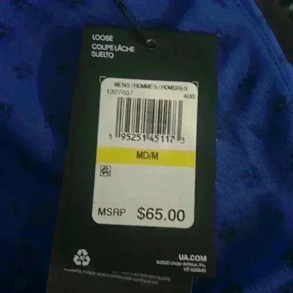 👔 NWT Royal Blue w/blk accent, Under Armour®️ Polo - Picture 5 of 5